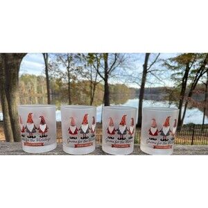 Alberto Culver Gnome for the Holidays North Carolina Bar Juice Glasses Set of 4